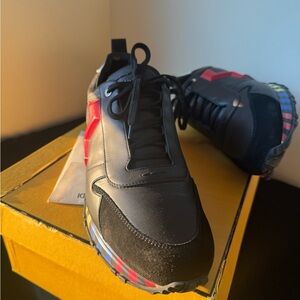Fendi Black and Red Men's Sneakers